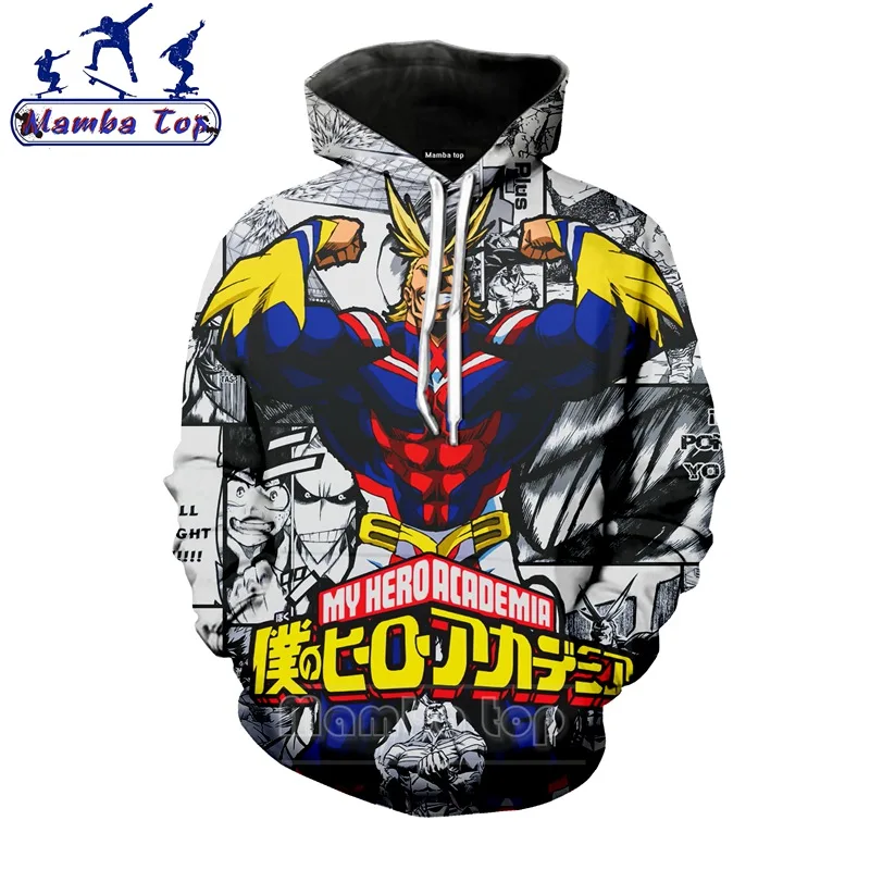 

Mamba Top My Hero Academia Hoodies Men Clothing 3D Anime Midoriya Izuku Women Hooded Shirt Sweatshirt Harajuku Hip Hop Hoody Tee