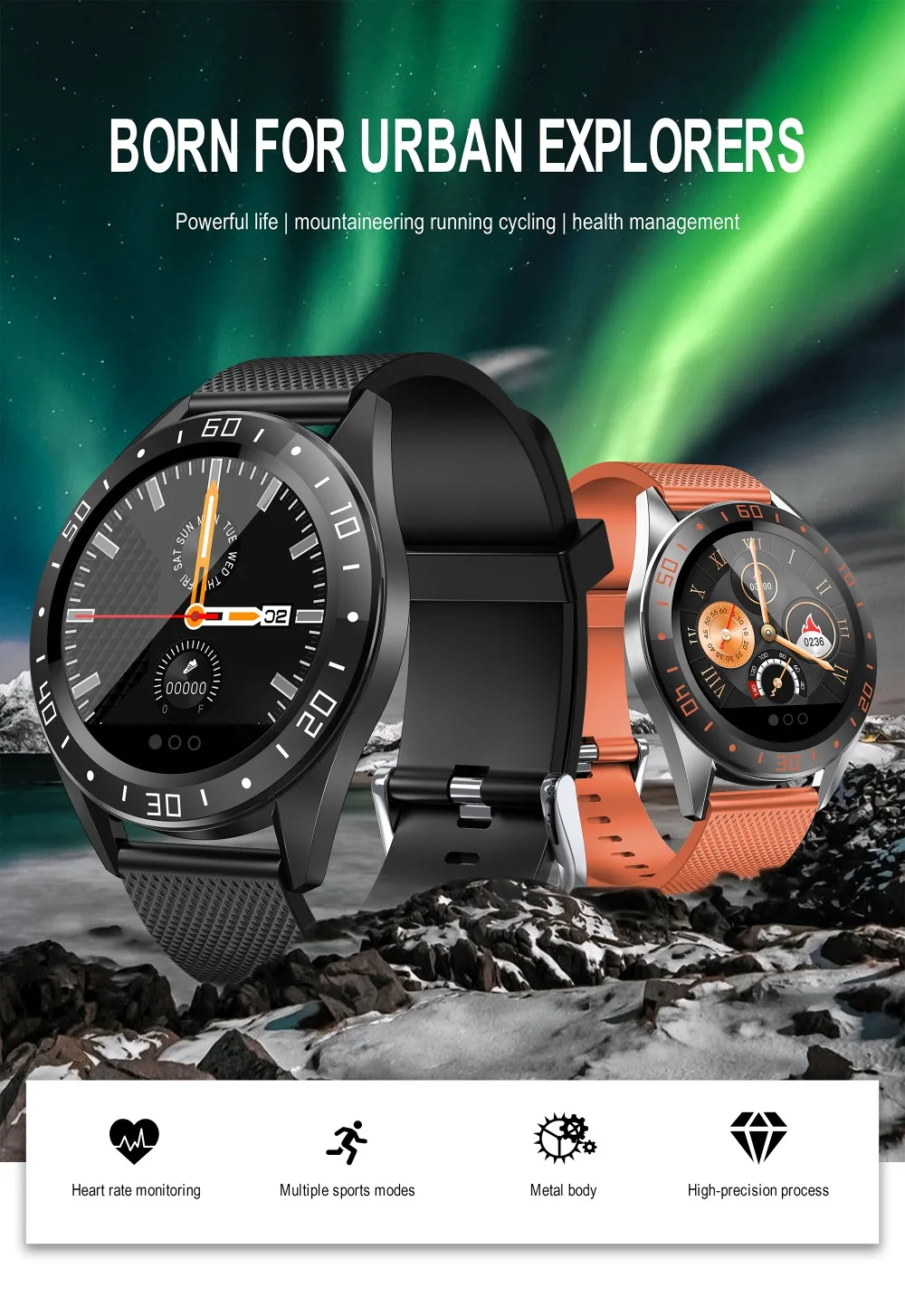 Wearpai GT105 мужские Смарт-часы Bluetooth сенсорный экран Android водонепроницаемые спортивные мужские и женские Смарт-часы несколько Languag