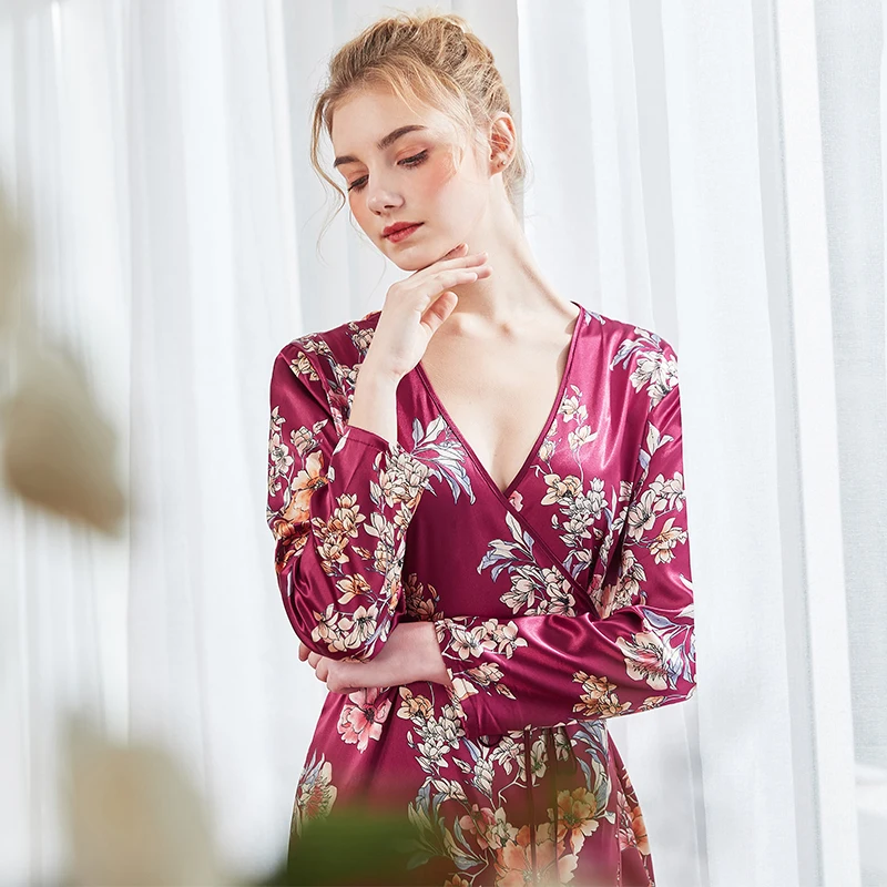 YAO TING the new robe fashion bathrobe sleepwear peignoir femme sexy robe dressing gown bridal robes plus size women autumn