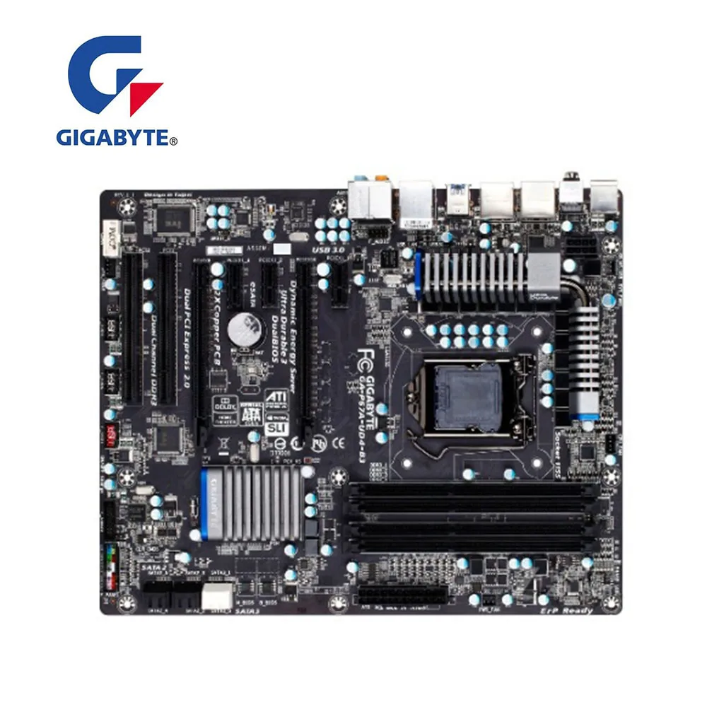 Материнская плата для компьютера GIGABYTE LGA 1155 DDR3 б/у десктопная Intel P67 P67M | Компьютеры