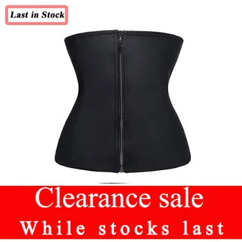 

FLORATA Waist Trainer Sweet High Waist Trainer Women Underwear Female Zipper Sport Corset Waist Shaper S-3XL