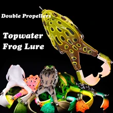 

Soft Swimbait Floating Bait Double Propellers Realistic Design Prop Frog Topwater Frog Lure Bass Trout Fishing Lures