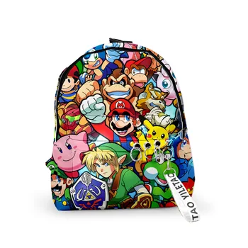 

Fashion Mochila Super Mario Backpack Kids Boys School Bags Children Girls Mario Travel Bag Backpack Children Escolares Infantis