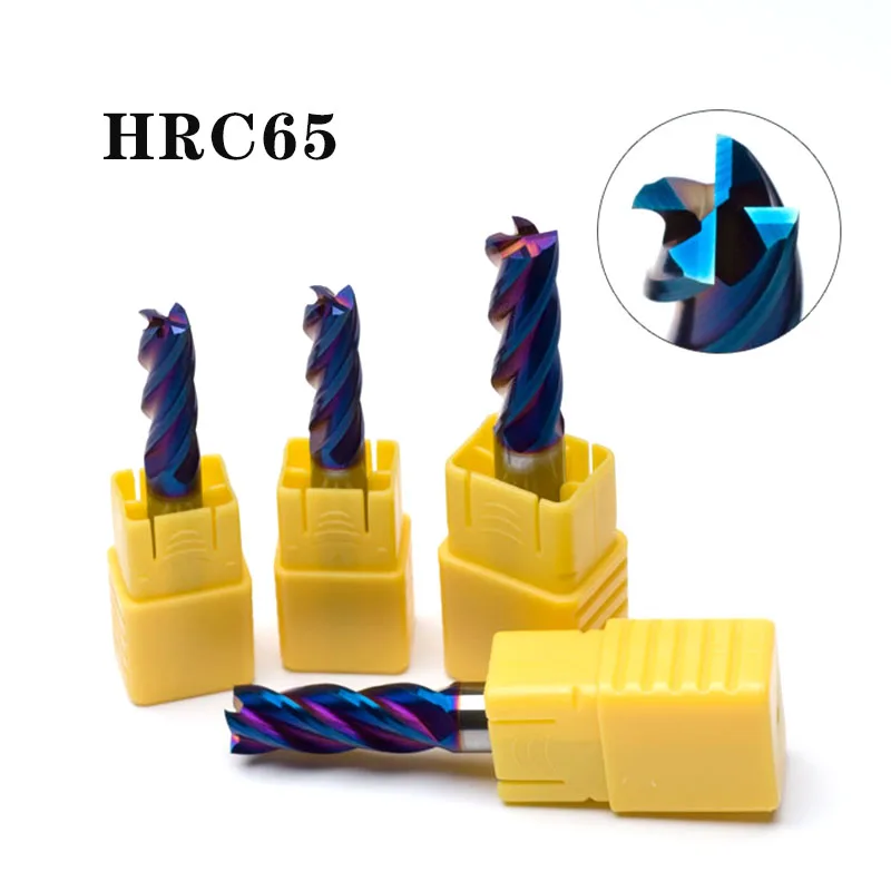 4 мм 5 6 8 10 12 флейты HRC65 карбидная Концевая фреза из сплава карбида фрезерования