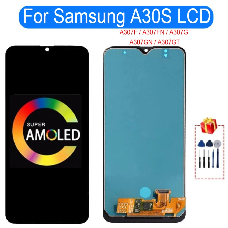 ЖК-дисплей SUPER AMOLED для Samsung Galaxy A30S сенсорный экран с дигитайзером в сборе A307F A307FN
