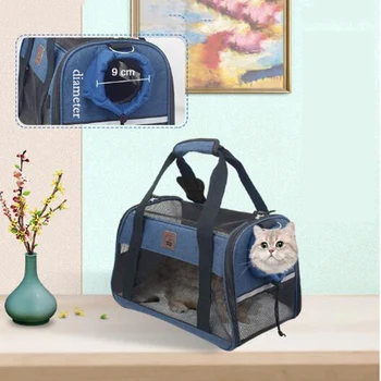 

Travel Dog Carrier Breathable Dog Bag for Small Dogs Cats Airline Approved Portable Pet Carrier Bag Shoulder Sling Luxury Tote