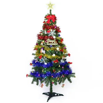 

Christmas Decoration 150cm Christmas Tree Package with Lights Encrypted PVC Christmas Tree Plastic Tripod Ornaments for Home