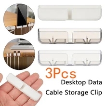 

3 Pcs/Set Practical Desktop USB Cable Fixed Organizer Clamp Buckle Line Wire Holder Cable Clip Cord Winder