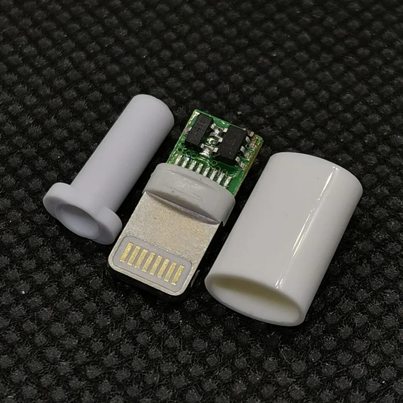 10 компл./лот 3 в 1 DIY lighting 8P штепсельная вилка с микросхемой для iphone 5S / 6 сварной