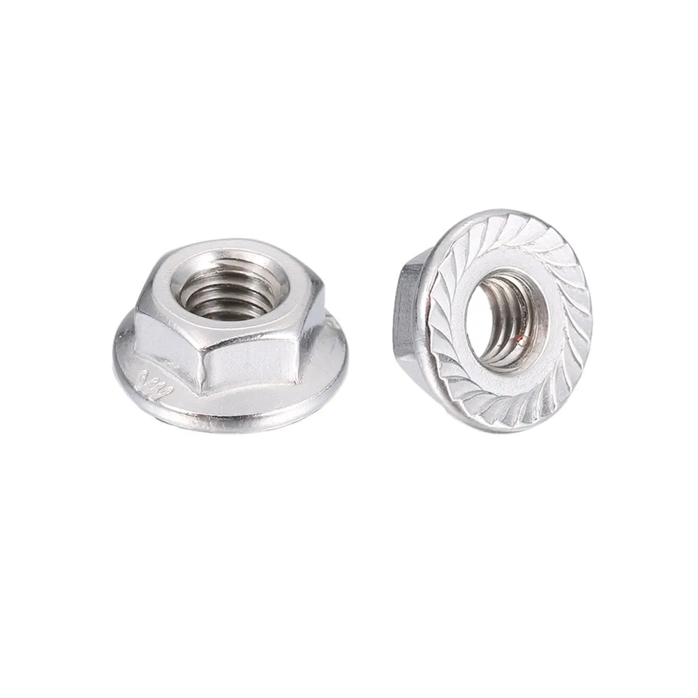 

5pcsFlanged Nuts To Fit Metric Bolts & Screws A2 Stainless Steel M6