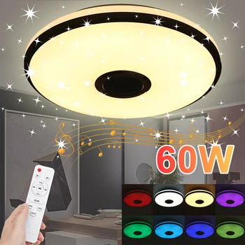 

60W RGB LED Ceiling Lights LED Lamp Home Indoor Lighting Music Lamps Smart Ceiling Lamps APP bluetooth Remote Control