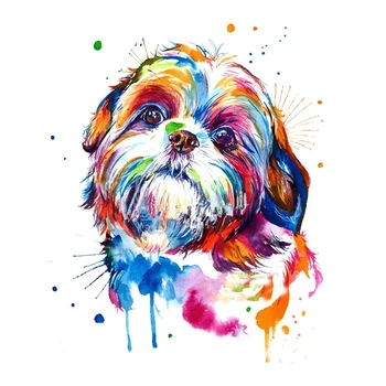 

New "Shih Tzu Dog"Watercolor Diy 5D Diamond Painting Cross Stitch Diamond Embroidery Rhinestones 3D Photo Diamond Stickers