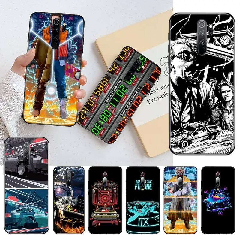 

HPCHCJHM Back to the Future DeLorean Time Machine Bling Cute Phone Case for Redmi Note 8 8A 8T 7 6 6A 5 5A 4 4X 4A Go Pro