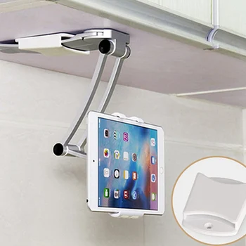 

Kitchen Desktop Flat Aluminum Phone Flat Wall Lazy Toilet Stand Rotating Portable Desk Metal Stand Fit for Mobile Phone Holders