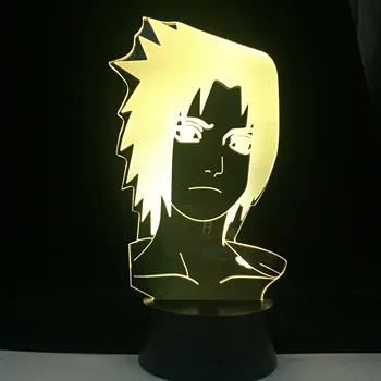 

Uchiha Sasuke Naruto Anime Figure 3D LED Night Light Remote Control Table Lamp Baby Kids Birthday Decor Christmas Night Lamp