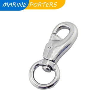 

304 Stainless Steel Anti-Rust Hanging Chair Swivel Hook Hammock Chair Bull Eye Swivel Single Snap Hook For Indoor And Outdoor