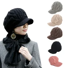 Горячая Мода женщин Peaked шапка зимняя теплая шапка s вязанная повязка уличные шляпы A66