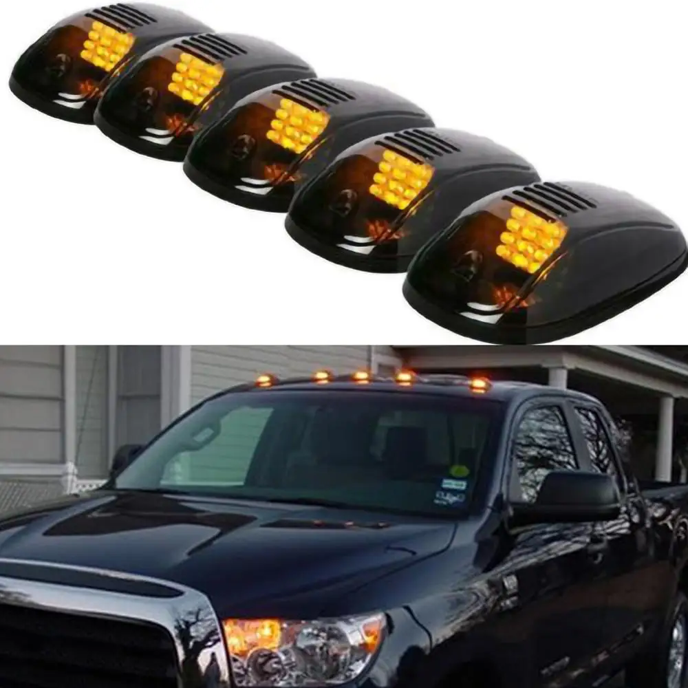 

Cab Roof Marker Lights 5pcs 9led Smoked Amber For -Dodge Ram 2500 3500 4500 2003-2016 Car Exterior Led Light Accessories