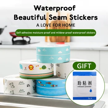 

*Kitchen Sink Waterproof Mildew Strong Self-adhesive PVC Waterproof Tape Bathroom Bathroom Gap Strip Pool Water Seal Tape*