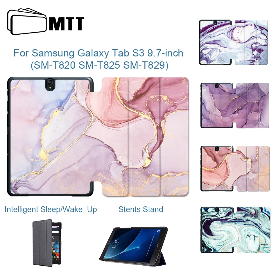 MTT мраморная текстура из искусственной кожи чехол для samsung Galaxy Tab S3 9,7 дюймов SM-T820 SM-T825 SM-T829 откидная подставка чехол для планшета