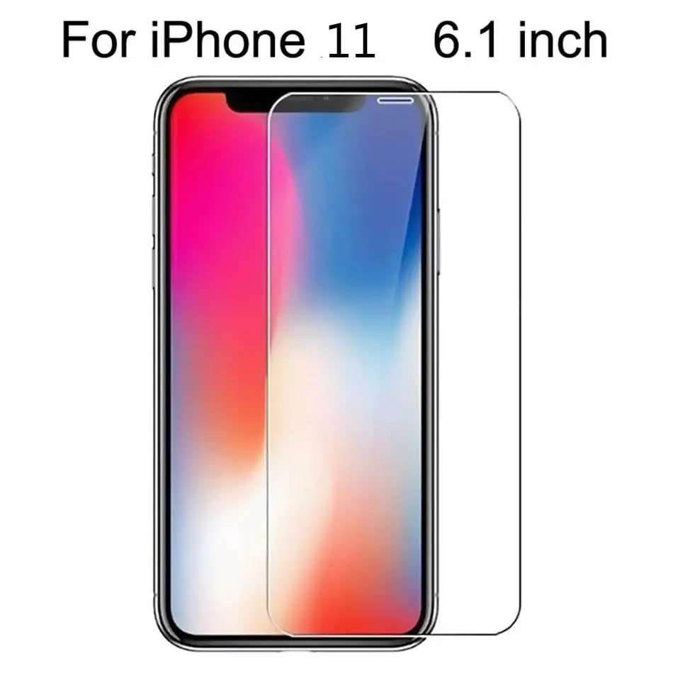 9H переднее закаленное стекло для iPhone 11 Pro MAX 11+ Защитная пленка для экрана для iPhone 11 XI MAX XIR XI Защитная пленка для телефона - Цвет: For iPhone 11 (6.1)