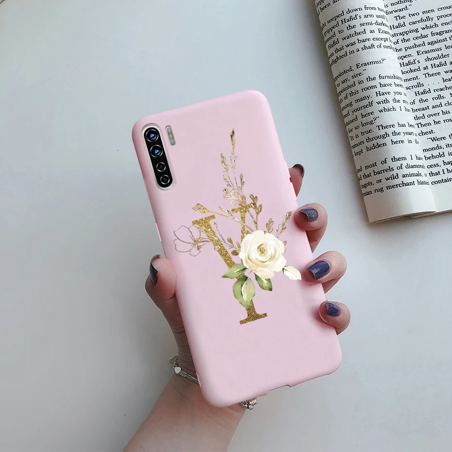 cases for oppo back For OPPO A91 Case 6.4" For OPPO F15 Case Funda Silicone Soft Flowers Letters Phone Case Back Cover For OPPO A91 A 91 2020 Cases oppo phone cases