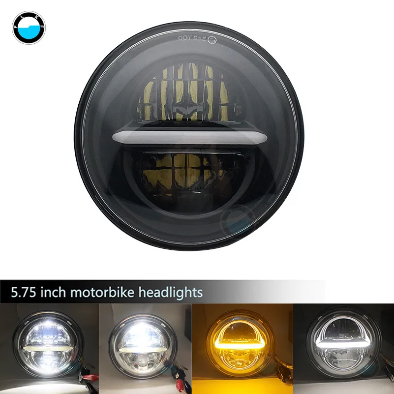 NO1 50W black 5,75 дюймов светодиодный проектор для мотоцикла для HONDA VTX 1300 1800 5,75 дюймов светодиодный фары для Triumph Rocket iii 3 - Цвет: NO1 50W black