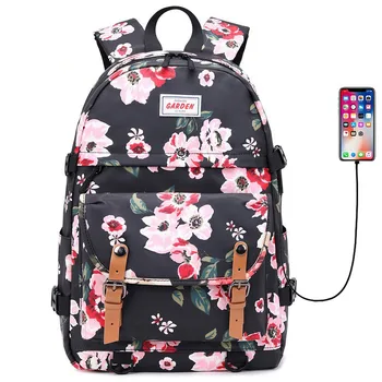 

Fashion Backpack Flower Women Backpack Waterproof Student Schoolbags Large School Bags For Teenage Girls School Backpack Female