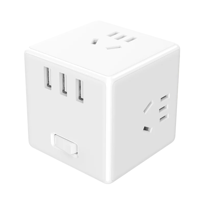 Xiaomi Mijia Rubik's Cube защита конвертера дизайн полосы 3USB разъем PD быстрое зарядное устройство подключаемый Электрический проводной преобразователь - Цвет: wireless