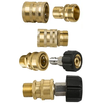 

8pcs Garden Hose Quick Connector 1/2 Bronze Easy Connect Fitting Yard Tool Kit