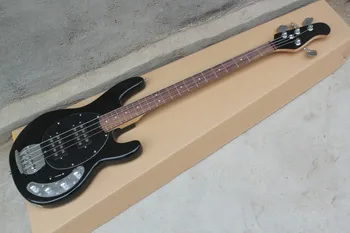 

2016 new + factory + black music man bass musicman sting ray 4 strings electric bass active pickups Free Shipping music man