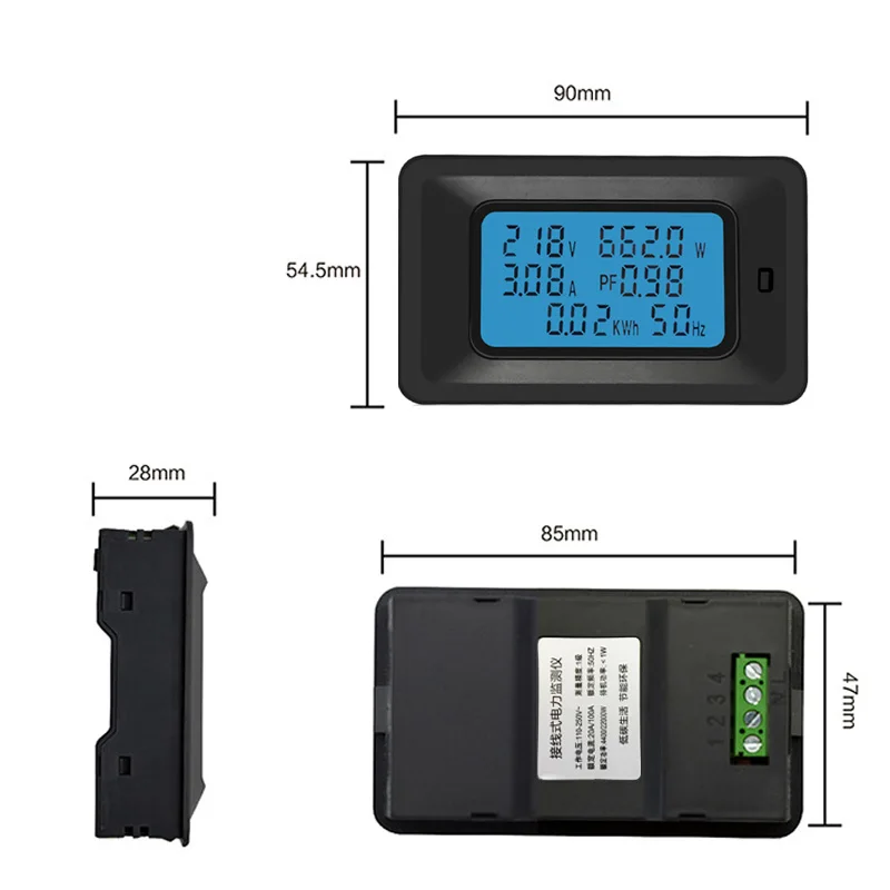 Description Picture 6 of itemAC 22KW 85~250V 100A Digital Voltage Meters indicator Power Energy Voltmeter Ammeter current Amps Volt wattmeter tester detector