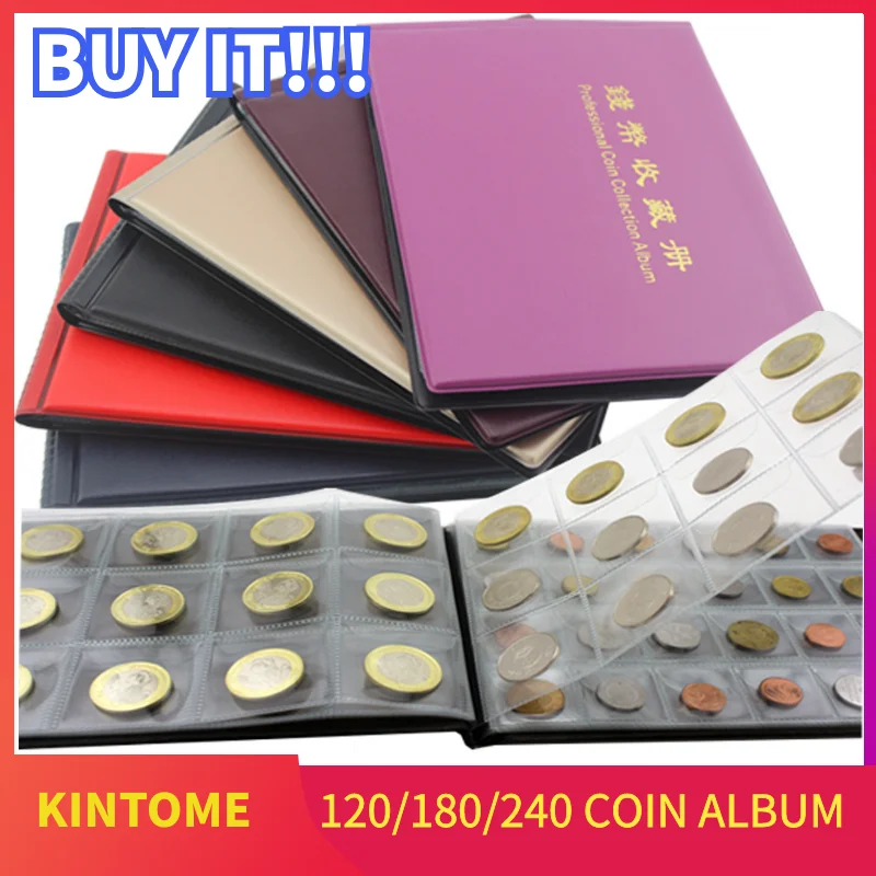 

KINTOME 120,180,240 Coin album numismatic collection album mint holder currency book