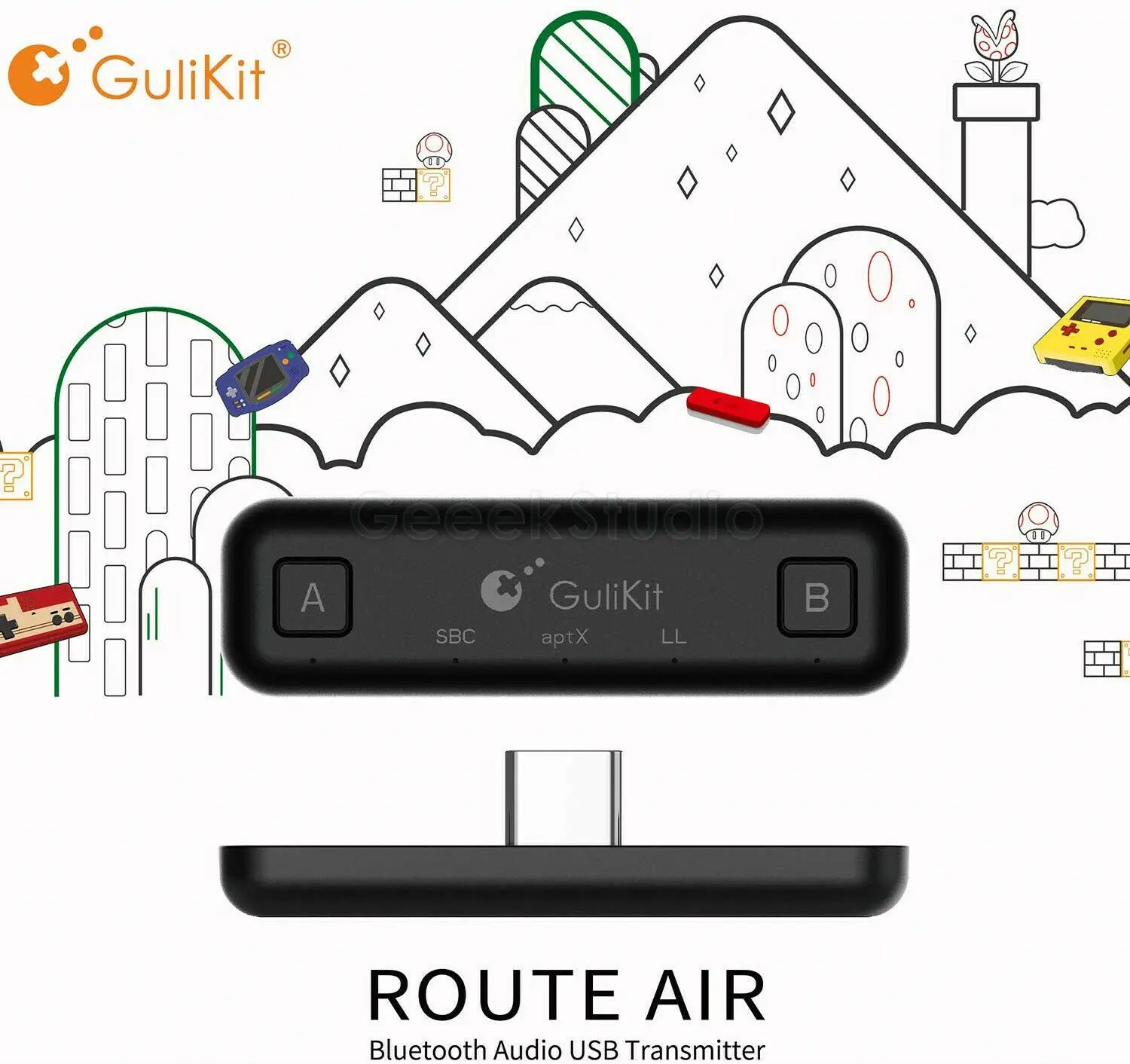 Беспроводной Bluetooth передатчик с низкой задержкой для Nintendo Switch & Lite PS4 PC|USB-адаптеры|