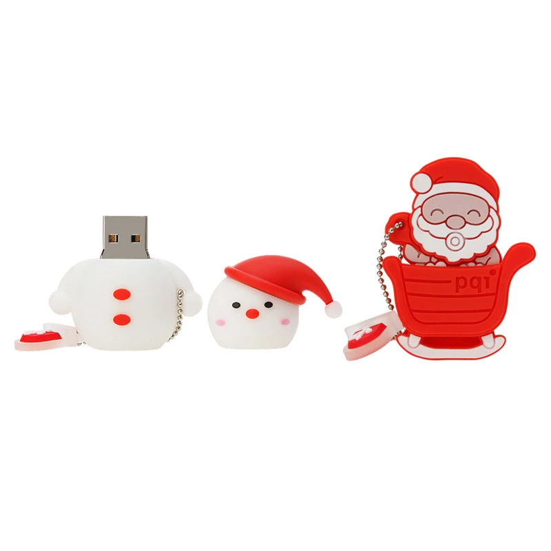 Usb флеш-накопитель 32 ГБ, 8 ГБ, мультяшный диск, рождественский подарок, флешка, 16 ГБ, снеговик, флеш-карта памяти, 64 ГБ, usb 2,0, флешка, 128 ГБ