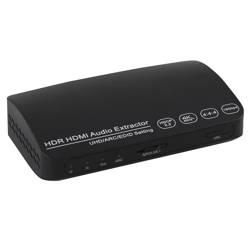 4K @ 60 Гц 18 Гбит/с HDMI аудио экстрактор к + оптический (Spdif) L/R (RCA) Выходы видео