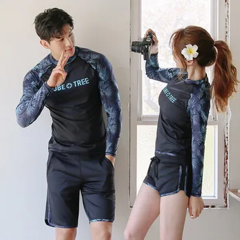 

Couple Rash Guards Wetsuit Long Sleeve Swim Suit Swimsuit Plus Size With Sleeves Swimsuits Women Summer 2019 Ultraviolet Surfing