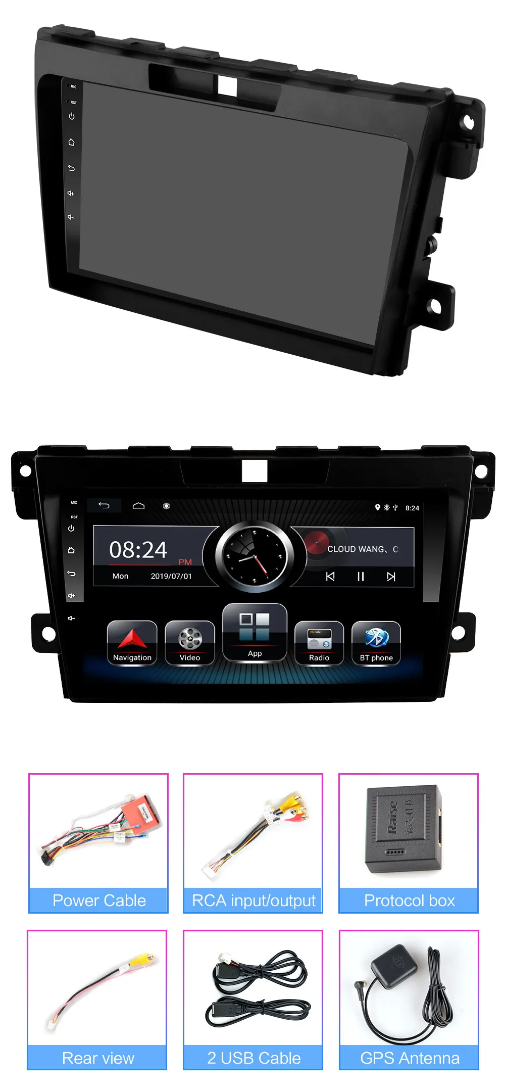 2G Оперативная память Android 9,0 Автомобильный мультимедийный dvd-плеер для MAZDA CX-7 2007 2008 2009 2010 2011 2012 2013 автомагнитолы gps навигации