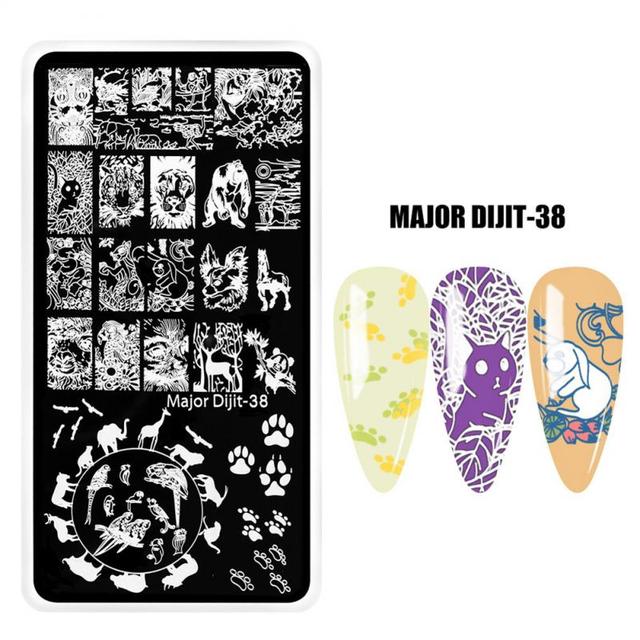 irregular shape Nail Stamping Plates Skull Template Dot Point Image Printing Stencil Nail print template Manicuring Tool
