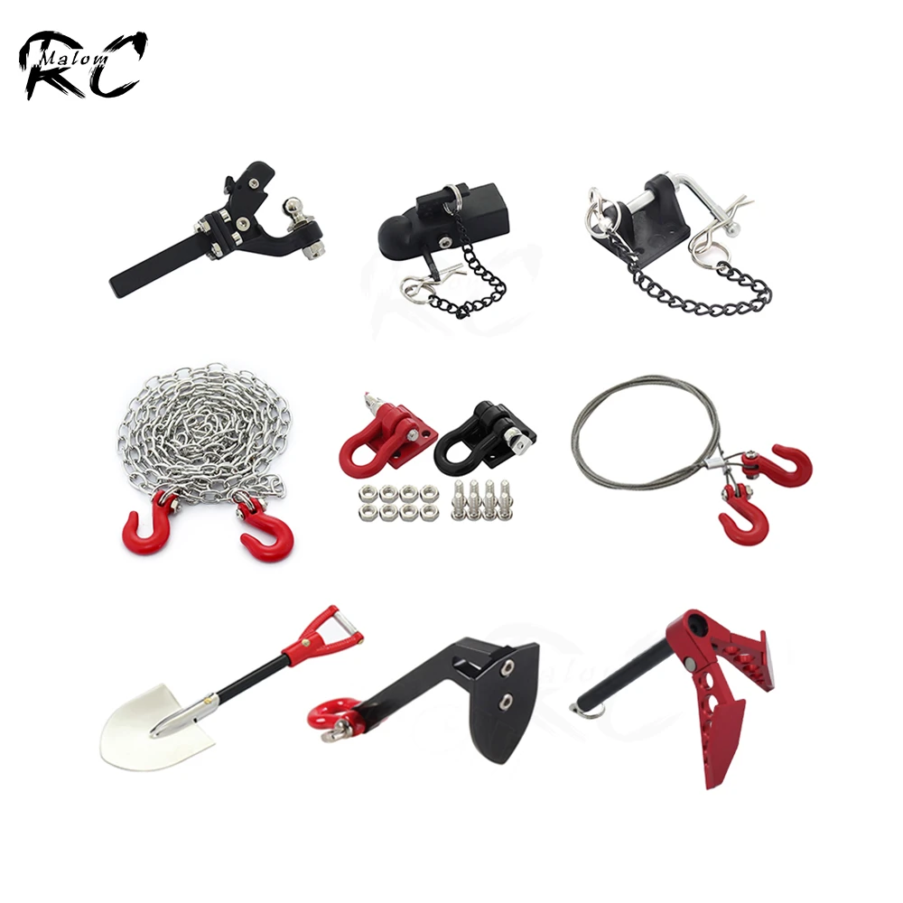 RC Car Metal Trailer Tow Hook Accessories Winch Anchor Chains Truck