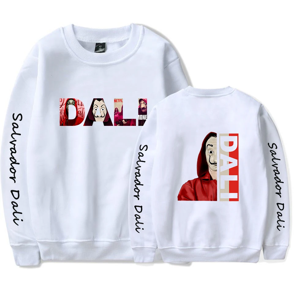 Harajuku Sweatshirts Hoodies men 2019 salvador dali  Print Hooded  Long Sleeve Spring Tracksuit Streetwear
