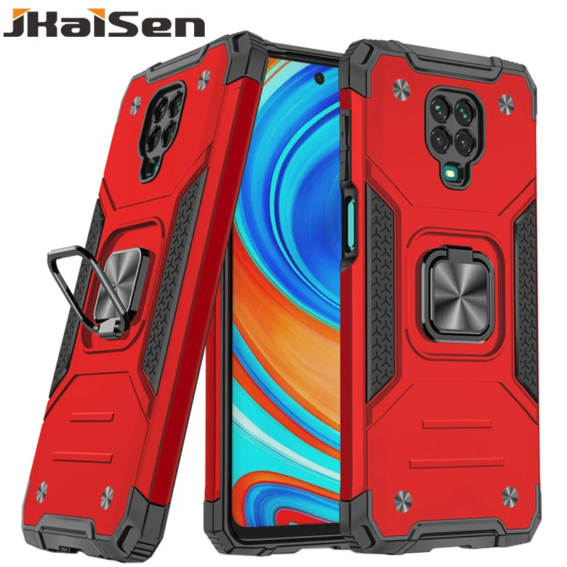 Противоударный чехол Броня для телефона накладка Redmi Note 9 9S 9Pro Автомобильный держатель Подставка защитная