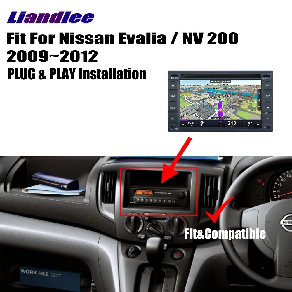 Автомагнитола Liandlee Android для Nissan evgalia/NV200 2009 ~ 2012 радио CD DVD-плеер GPS Navi навигация