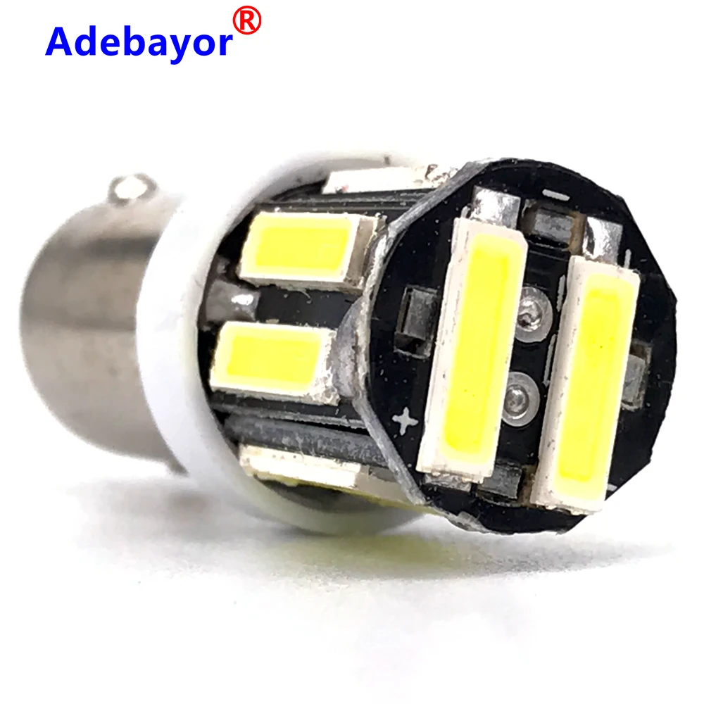 100 шт. BA9S Led 12 В DC T4W T11 7014 10 SMD светильник заднего хода 7020 Автомобильные светодиодные