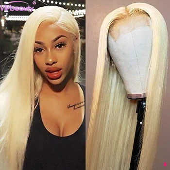 

613 Lace Front Human Hair Closure Wigs Malaysian Straight 4x4 5x5 Lace Human Hair Closure Wig with Pre-Plucked Hairline Remy Wig