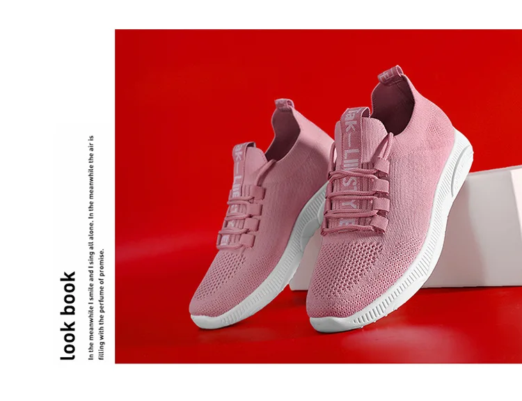 Осенняя женская обувь для тенниса Ультралегкая дышащая спортивная обувь с воздушной подушкой женская обувь розового цвета