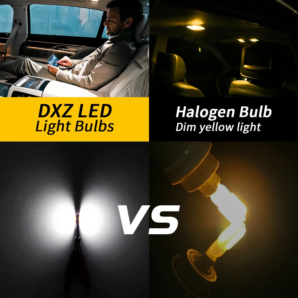 DXZ 150 шт T10 светодиодный автомобиль W5W лампы Canbus 168 194 2 SMD 6000K белый интерьер