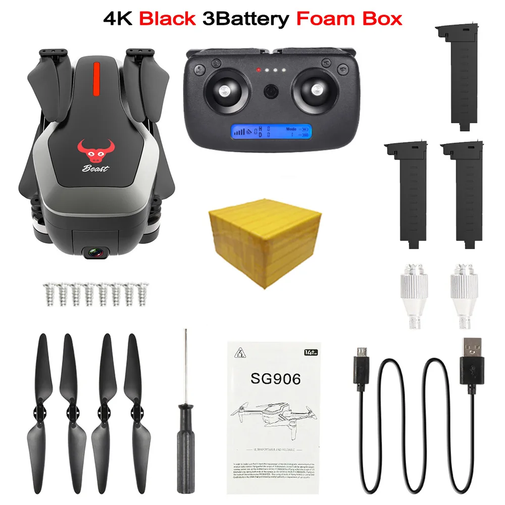 4K 3B FB B LAUMOX SG906 gps Дрон 5G wifi FPV с камерой 4K HD бесщеточный Радиоуправляемый Дрон Квадрокоптер складной вертолет беспилотник selife VS XS816 F11 - Цвет: 4K 3B FB B