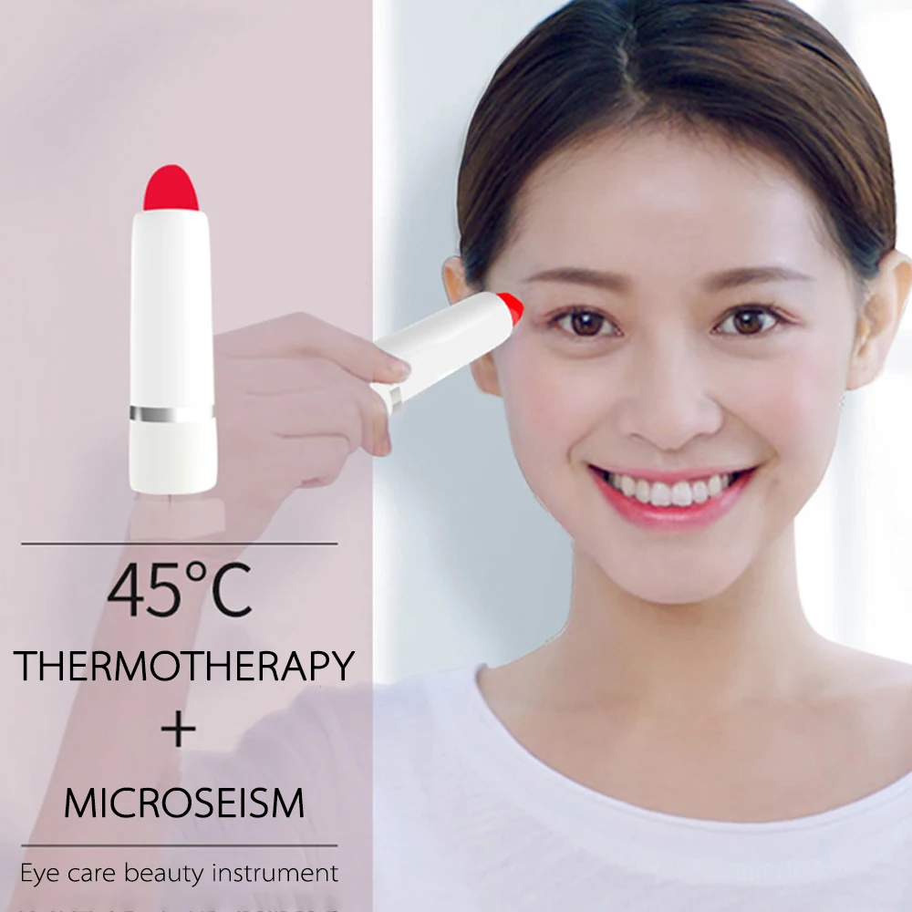 Electric Eye Massager Mini Eyes Wrinkle Dark Circles Removal Pen Anti Aging Negative Ion Vibration Face Lifting Tool | Красота и