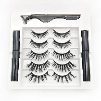 

Magnetic Eyeliner False Eyelashes Natural Set Magnet Glue-free Eyelashes Magnetic Five-Pack Eyelashes